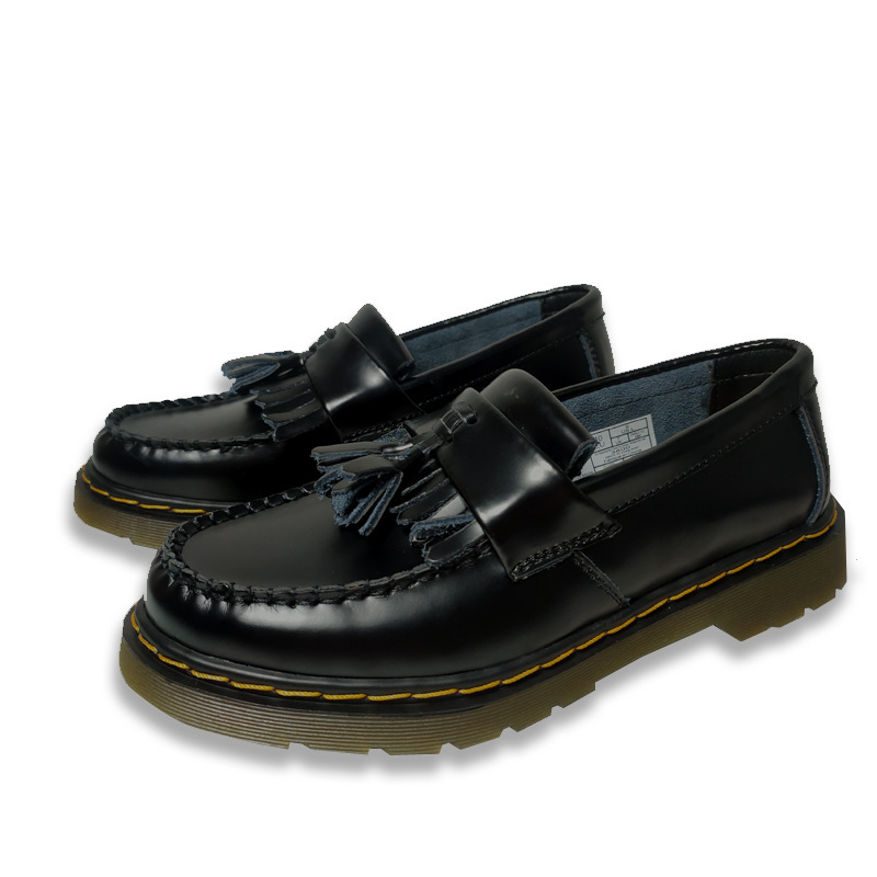 Cross-Border New Martin Shoes Cowhide Women's Shoes Casual Stitched Loafers Tassel Shoes Couple Shoes Fd74954777