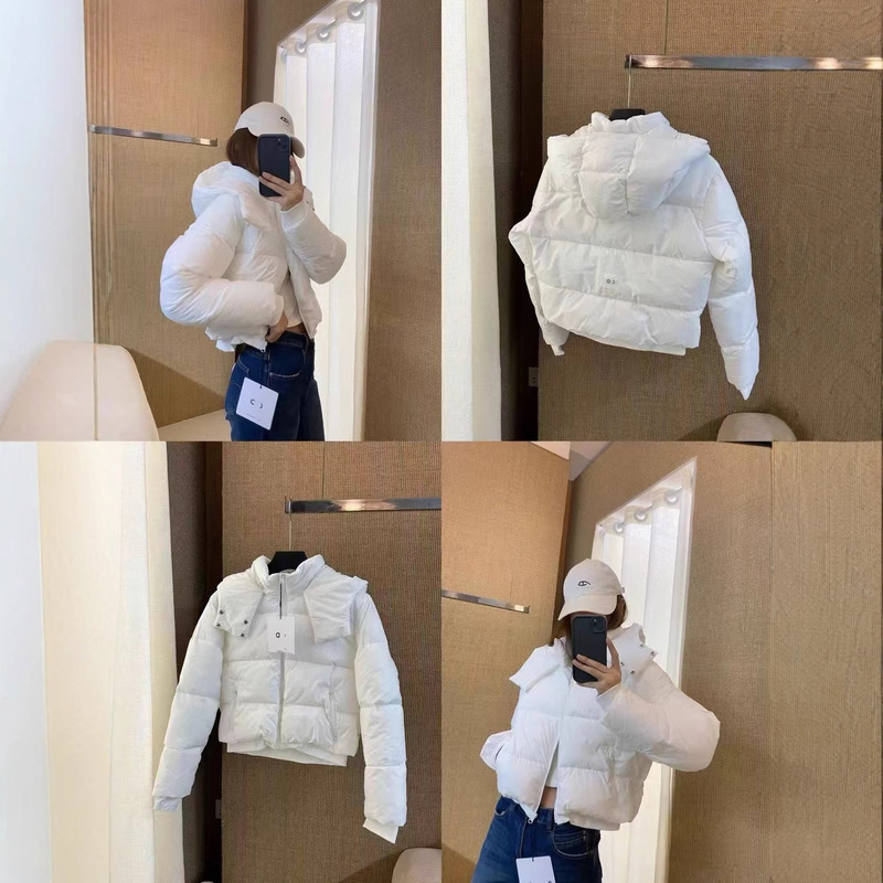 Aloo European and American Style Hooded down Jacket 25 Autumn and Winter Cold-Proof Casual Versatile Short Warm Sports Coat Lazy Style