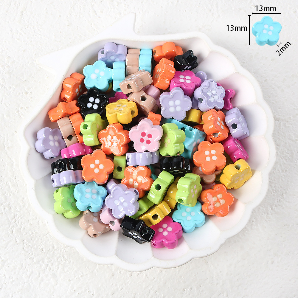 02# button flower beads