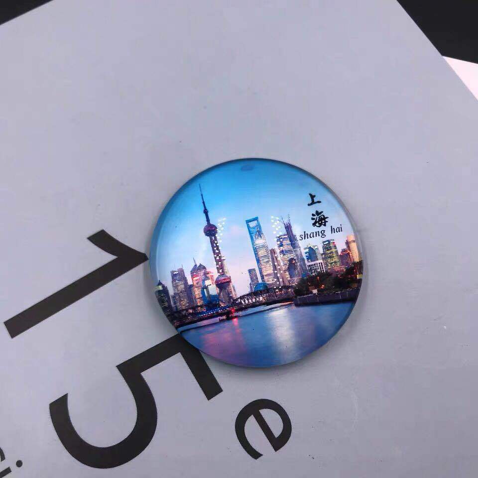 Shanghai cristal refrigerador pegatinas 3D oriental perla magnética Bund viaje artesanía conmemorativa río Qingming mapa