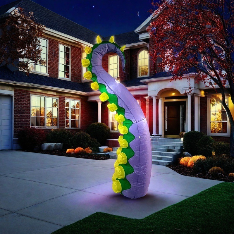 スポットハロウィーンインフレータブル模式タコ脚付ledライト発光庭パーティー装飾置物雰囲気|undefined