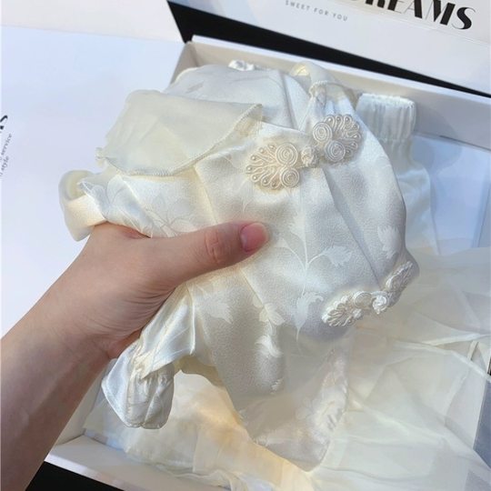 Pajamas for Women Summer Ice Silk Short-Sleeved Palace Princess Style Spring and Summer High-End 2025 New Home Wear Set