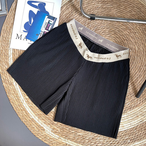 Plus size maternity shorts, spring and autumn maternity pants, summer thin leggings, fashionable three-point casual wide legs