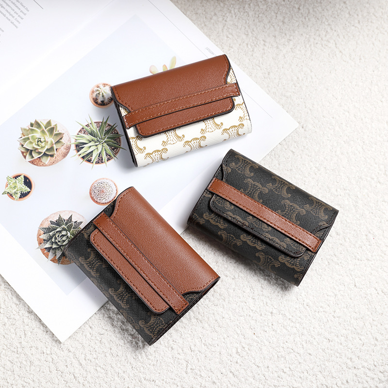 2026 New Women's Card Holder, Compact, Multi-Card Slot, Stylish Short Wallet, Folding Coin Purse