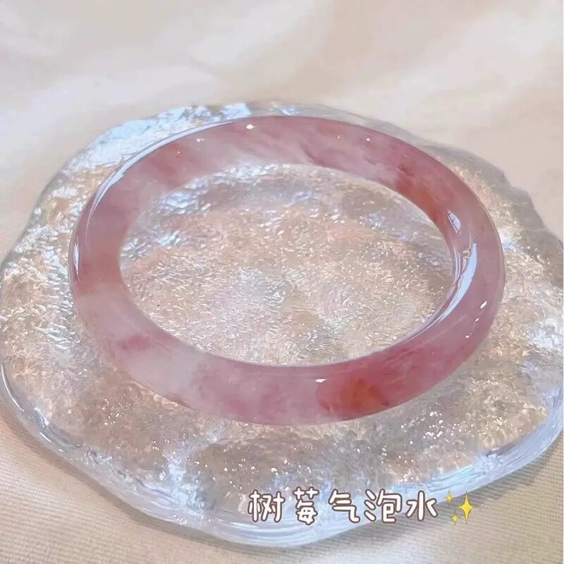 Xiaohongshu Style Imperial Concubine Bracelet, Thick Round Glass Anti-Jade Ice Transparent Bracelet, Hanfu Accessory, Ancient Style Jingle Bracelet for Women