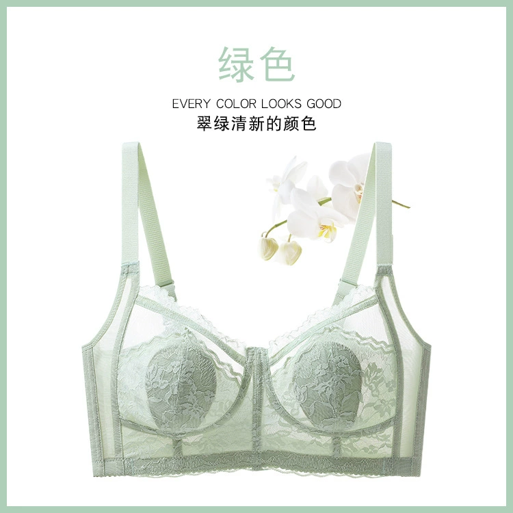 Wireless Support Bra, summer ultra-thin plus-size, lace-style, sizes 34–44 (75–100 BCD)