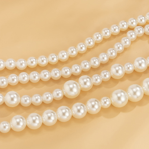 Sexy Pure Desire Pearl Double Layer Waist Chain for Women, European and American Cross-Border Fashion Trend Metal Chain Body Chain