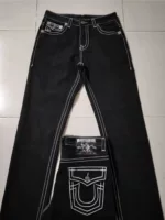 Джинсы True Religion Super T, низкая посадка, клёш bootcut, Y2K 90‑е, синие