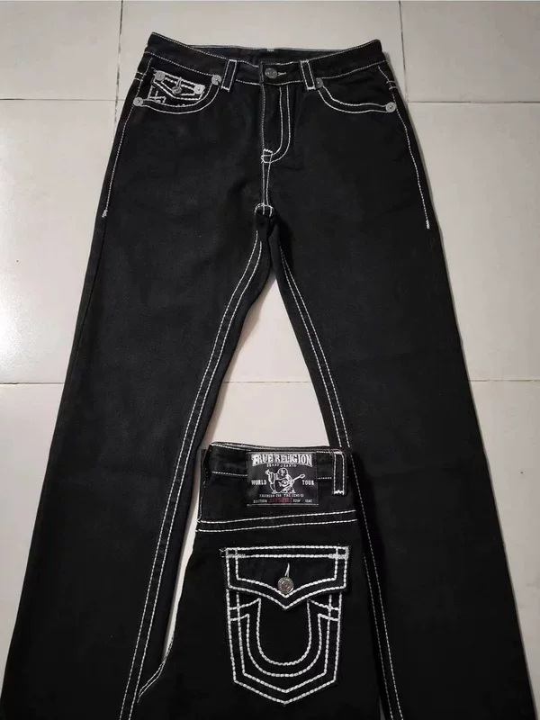Джинсы True Religion Super T, низкая посадка, клёш bootcut, Y2K 90‑е, синие