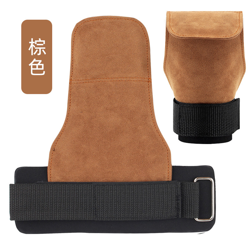 Entrenamiento de fuerza piel de vaca Protector de La Palma fitness levantamiento de pesas protector de muñeca pull-up hard pull guantes agarre auxiliar cinturón de refuerzo