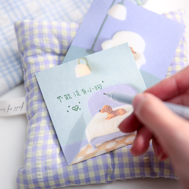 Mr. Paper Cartoon Double Enjoy Set Notas Notas creativas del mundo de terciopelo suelto Libro de notas de mano Base de notas de mensaje de estudiante Papel