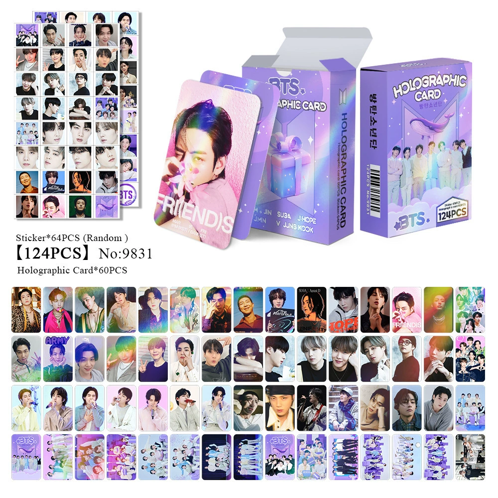 New Model Exclusively for Foreign Trade: 124 Holographic Cards, Total Chain Gidle Str Bptwice Celebrity Merchandise Lomo Small Cards