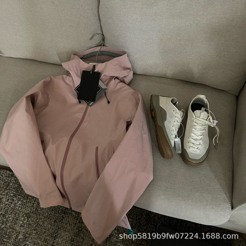 アウトドアレジャー防風防水LT通気フード付きハードシェル突撃服ジャケット貝栗粉クロスボーダーアマゾン|undefined