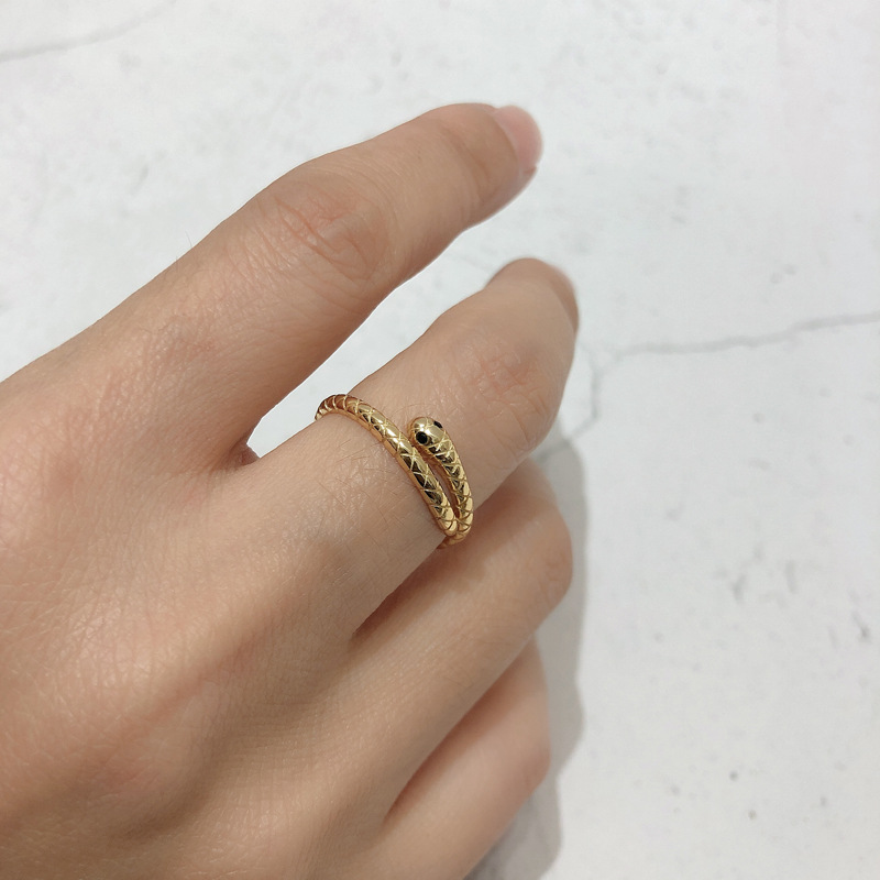 Fashion Snake Sterling Silver Plating Open Ring 1 Piece