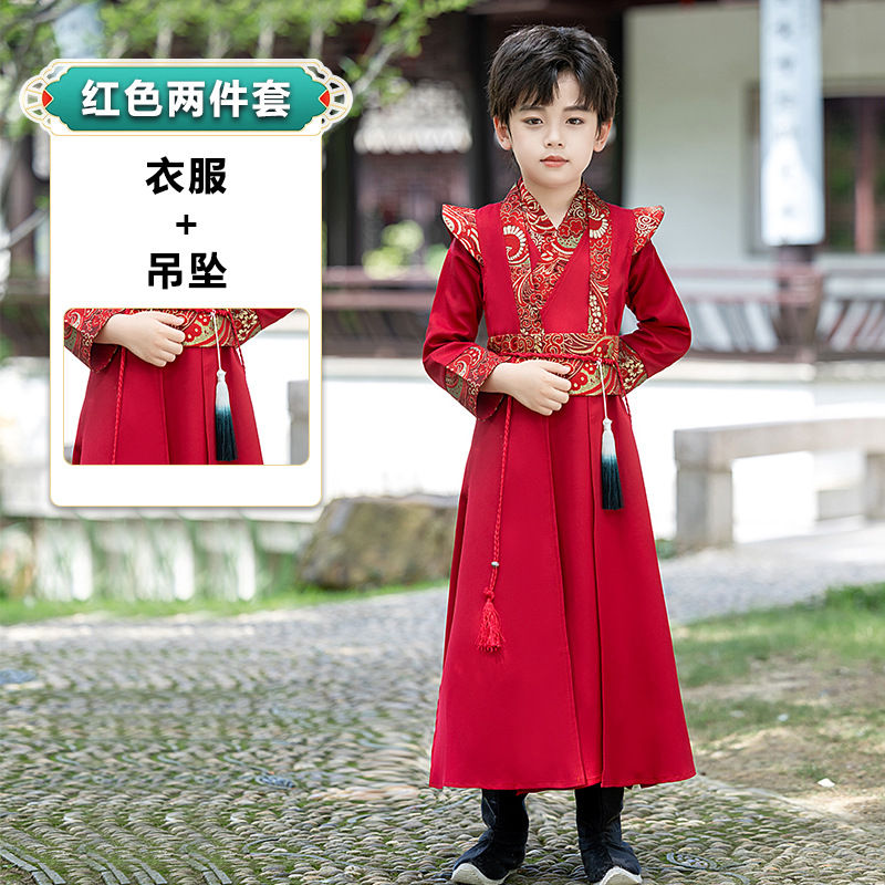 Trajes antiguos para niños, vestidos chinos, vestidos chinos, vestidos de primavera y verano, vestidos de rendimiento de tres caracteres