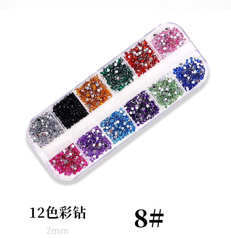 12 Color Diamante (2mm)