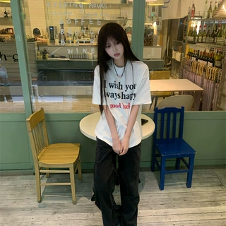 100%棉21支纯棉2026年夏季短袖T恤女新款韩版大码宽松百搭上衣