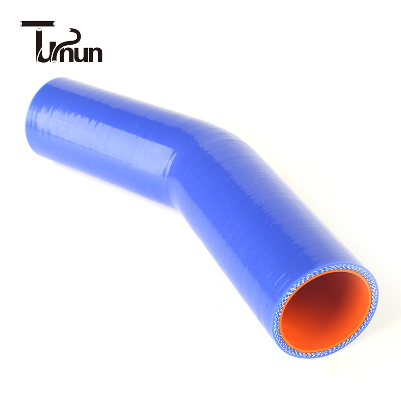 汽车硅胶管聚酯布夹层90度硅胶管4层夹布硅胶管