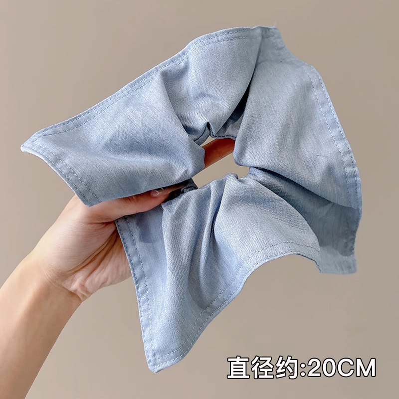 Temperamento bufanda cuadrada intestino lazo para el cabello femenino 2025 nuevo estilo súper grande cola de caballo cabeza cuerda viento perezoso banda de goma cuerda para el cabello tocado