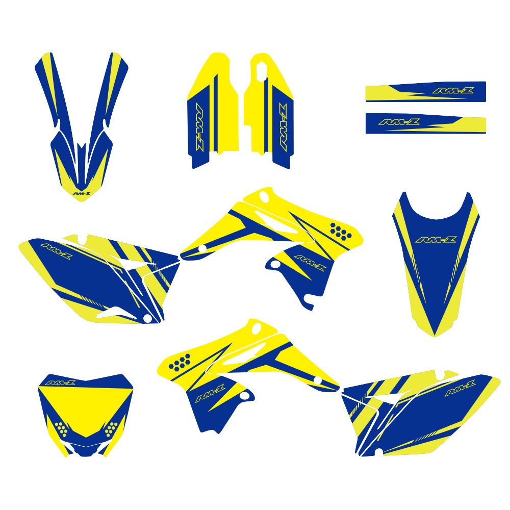 Pegatinas de motocicleta para Suzuki RMZ250 2010 - 2014 SUV conjunto completo de pegatinas de cuerpo