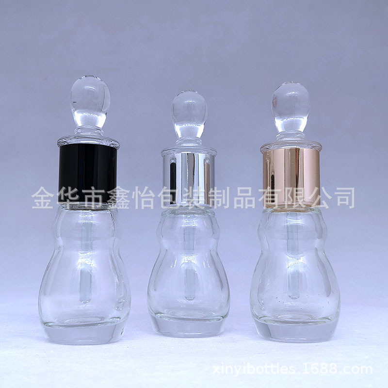 ハイエンド UV 電気メッキ透明エッセンシャル オイル ボトル ローズ オイル ボトル ガラス スティック付き 6 ミリリットル 12 ミリリットル 24 ミリリットルひょうたんボトル|undefined