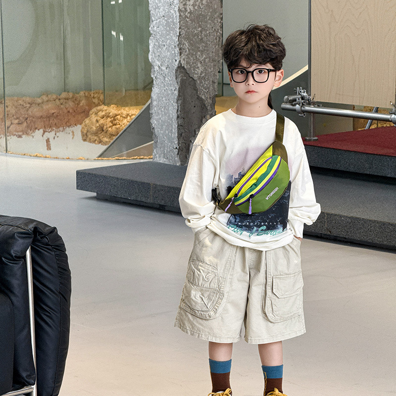 Bolsa de pecho de moda coreana para niños y niñas, bolso de pecho de gran capacidad, bolso de viaje ligero para niños, nuevo bolso de comercio exterior para niños