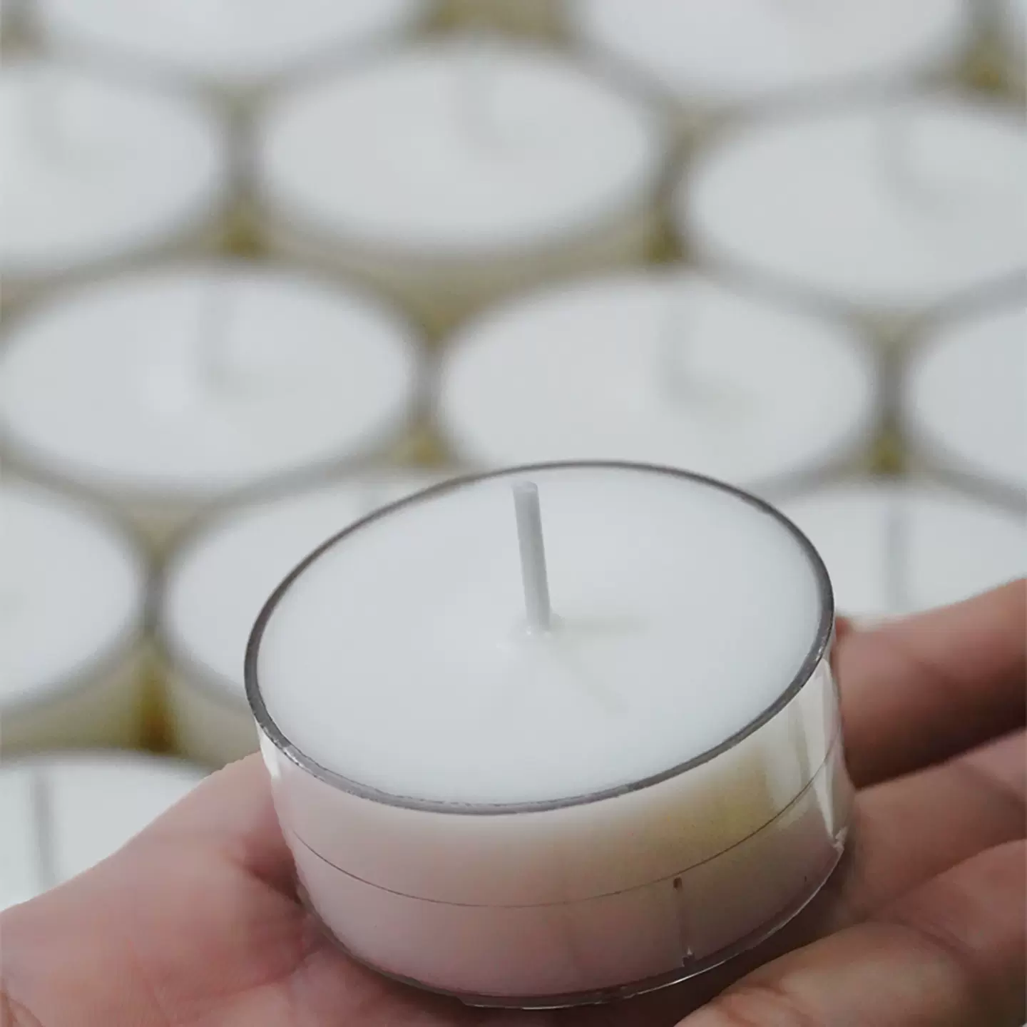 圆形天然蜡烛高级感大豆蜡小茶蜡火漆蜂蜡家用温茶蜡烛香薰加热用