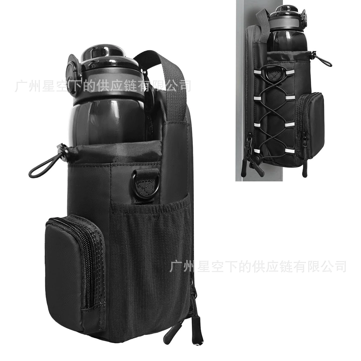 Новая сумка для бутылки с водой для спортзала с магнитной сумкой для чашки с водой, прочная подвесная сумка для бутылки с водой, поглощающая железо, бутылка с водой для занятий спортом на открытом воздухе