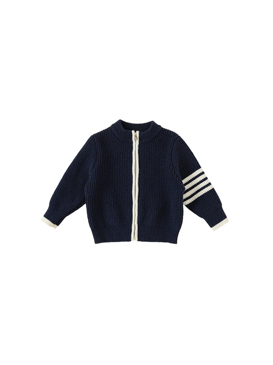 Ropa infantil Youbao, suéteres para niñas, cárdigans de punto para niños, chaquetas para niños, tops casuales de primavera y otoño, camisas con cremallera para niños pequeños image 7
