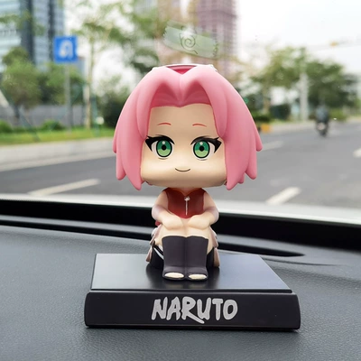 Cartoon Creative Car Ornaments, Car ornaments - -shaking-head-sakura