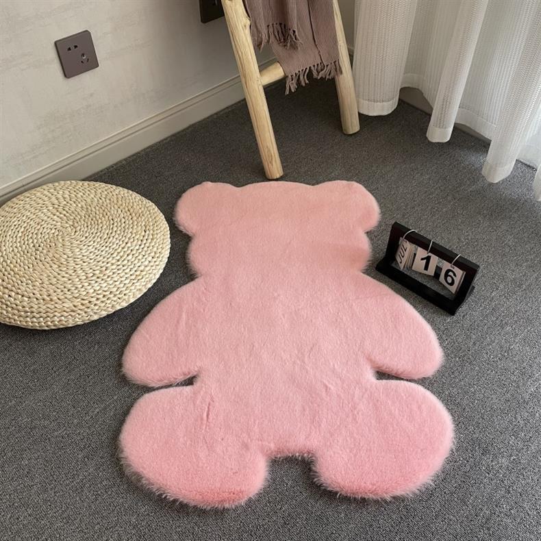 Bear Carpet Bedroom Ins Living Room Coffee Table Blanket Girl's Room under the Bed Bedside Blanket Plush Popular Home Floor Mat