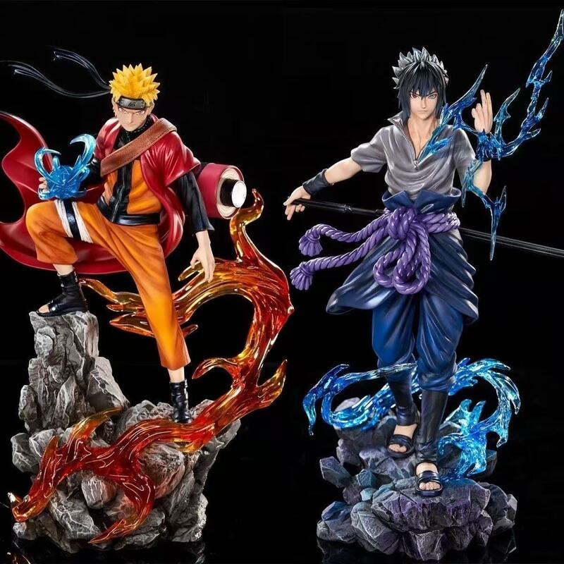 Naruto Figure Ten Years of Ninja Sasuke and Naruto Gk Anime Statue Peripheral Trendy Toy Model Figure Ornaments