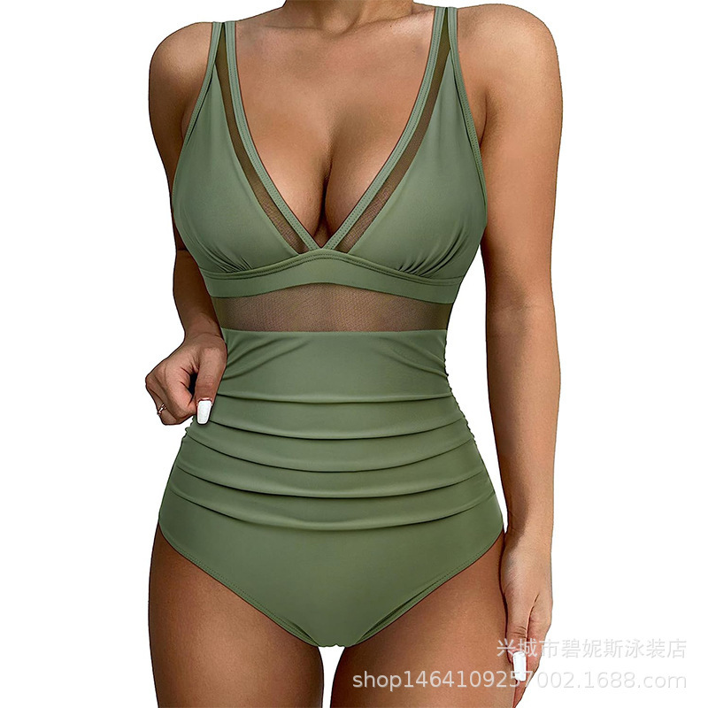 New European and American Foreign Trade Cross-border High Waist Swimsuit Women's Tight Sexy Amazon Hollow Out Explosions in stock Swimsuit New European and American Foreign Trade Cross-border High Waist Swimsuit Women's Tight Sexy Amazon Hollow Out Explosions in stock Swimsuit