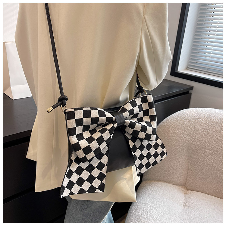 Small bag bow knot female bag new autumn and winter fashion shoulder messenger small square bagpicture3