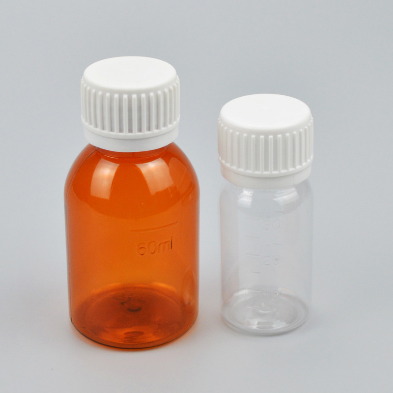 厂家直供PET口服液体瓶避光塑料瓶多容量糖浆瓶灌装药品胶囊森诺