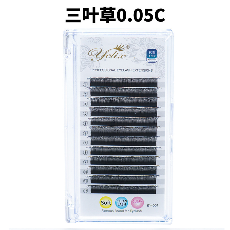 Fábrica de pestañas florecientes 3D cruzadas densas pestañas falsas de trébol injerto cerrado pestañas estética especial al por mayor