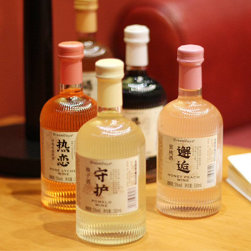 【ドロップシッピング】乳果ナイヤー ほろ酔い果実酒 女性用 低アルコール甘口ワイン 梅、グレープフルーツ、桃、桑 2本|undefined