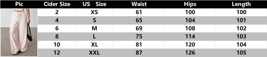 Damen Freizeithose Locker Gestreift Mit Elastischem Kordelzug_voghion.com