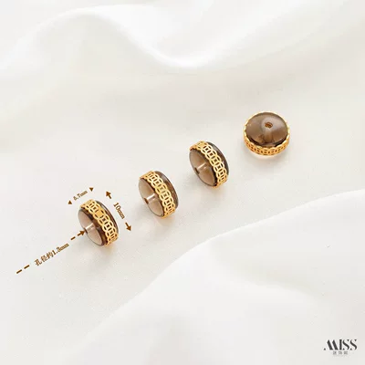 Natural White Crystal Citrine 24K Zərgərlik ara hissələri - 24k-gold-filled-hollow-coin-tea-crystal-barrel-bead-single