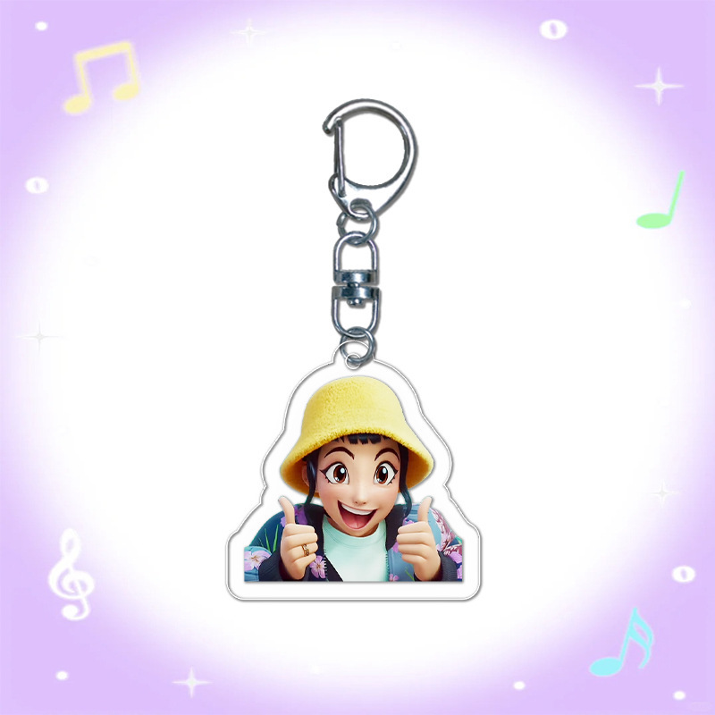 Personalizada película de dibujos animados acrílico transparente KPOP accesorios bolsas de chicas hermosos colgantes de regalo