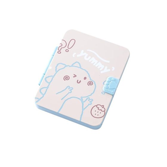 Creative Portable Two-in-One Portable Mirror Mini Makeup Mirror Student Handheld Folding Mirror Household Small with Comb