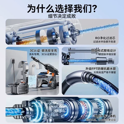 High pressure car wash water gun – lithium battery car wash gun