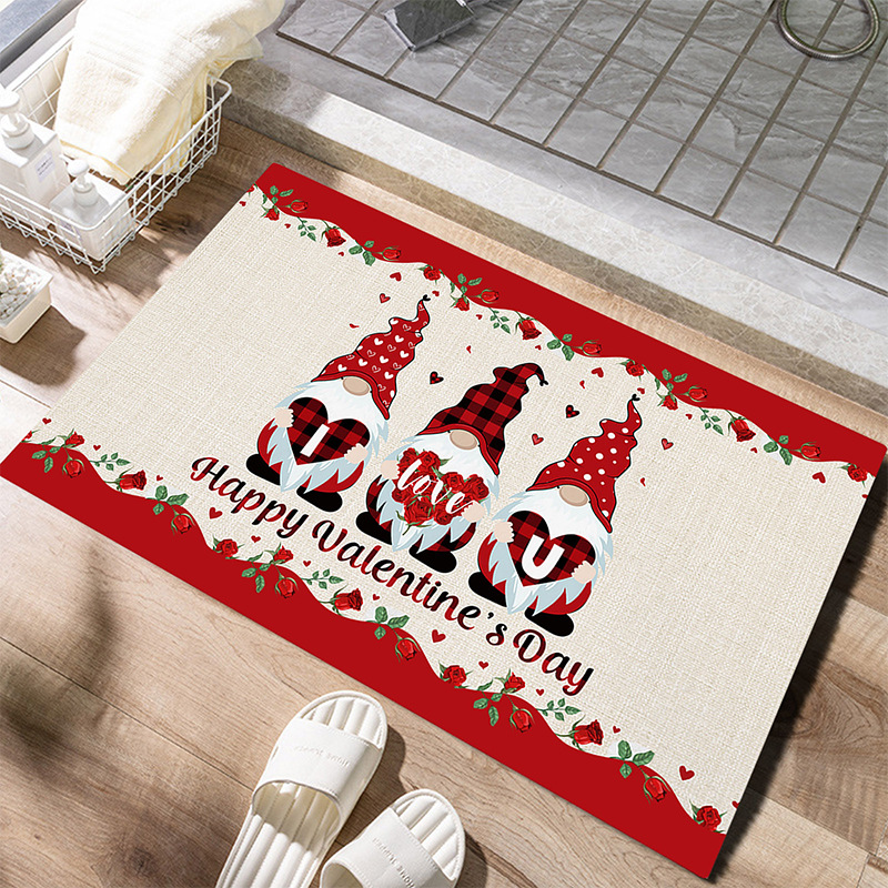 Transfronterizo europeo y americano Día de San Valentín alfombra sala de estar alfombra roja Festival festivo estera regalo alfombra de la boda