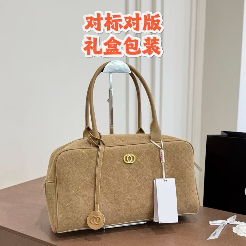 Xiangjia 26 styles of autumn and winter suede Boston bags, fashionable vintage travel airport bags, large-capacity shoulder bags