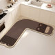 Kitchen Floor Mat Cartoon L-shaped Water Absorbent Quick-drying Wear-resistant Non-slip Foot Mat Household Dirt-resistant Easy-care Diatom Mud Floor Mat