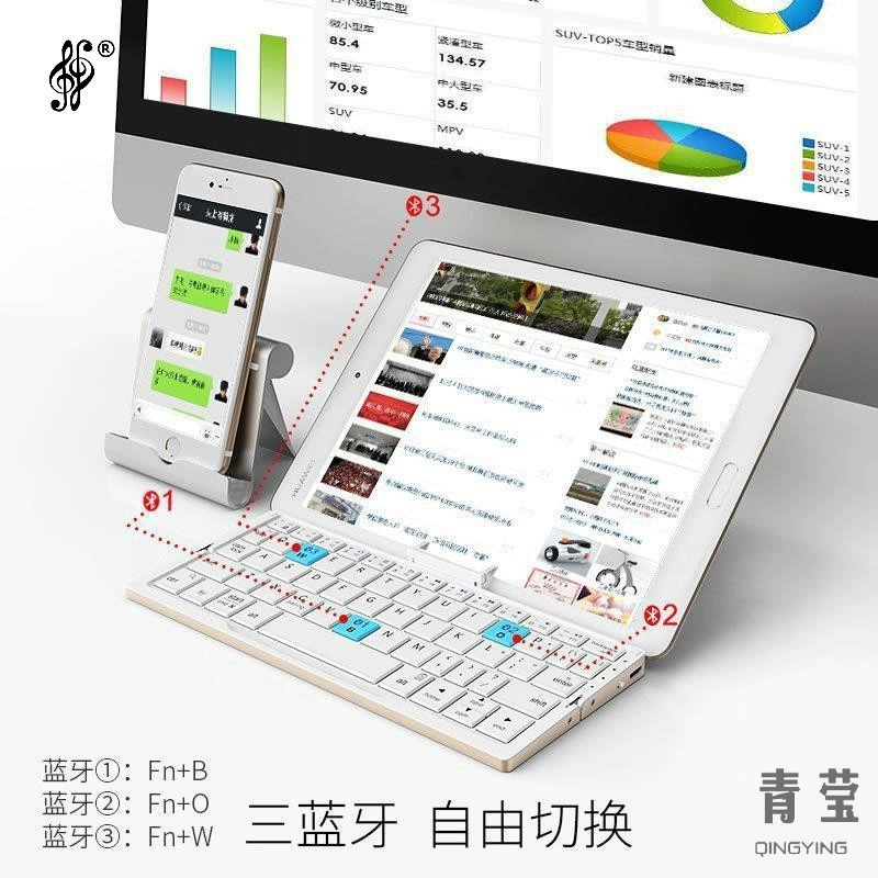 Apple, xiaomi, складная клавиатура, мышь, набор, совместимый с планшетом гаечный ключ, фирменный флагманский магазин, bluetooth, Android