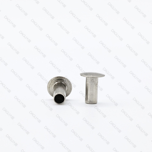 Large flat head semi-hollow rivet flat round head semi-hollow rivet M3 electroplated lighting rivet iron chrome plated