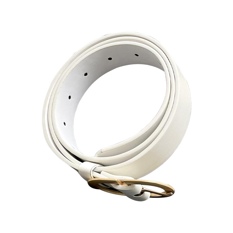 Nuevo estilo coreano de moda personalizada hebilla de la correa de las mujeres elegante vestido de todos los partidos traje cinturón negro