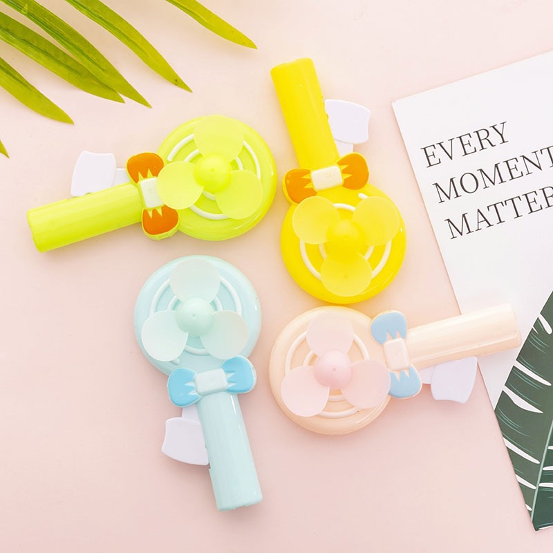 Creative new lollipop fan, cute handheld fan, mini portable fan, press-type hand-operated small fan