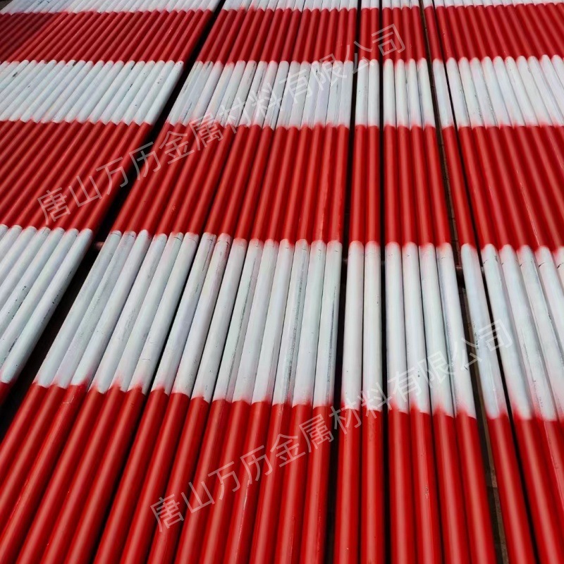 红白漆架子管脚手架建筑国标喷漆架子管红白相间钢管现货架子管